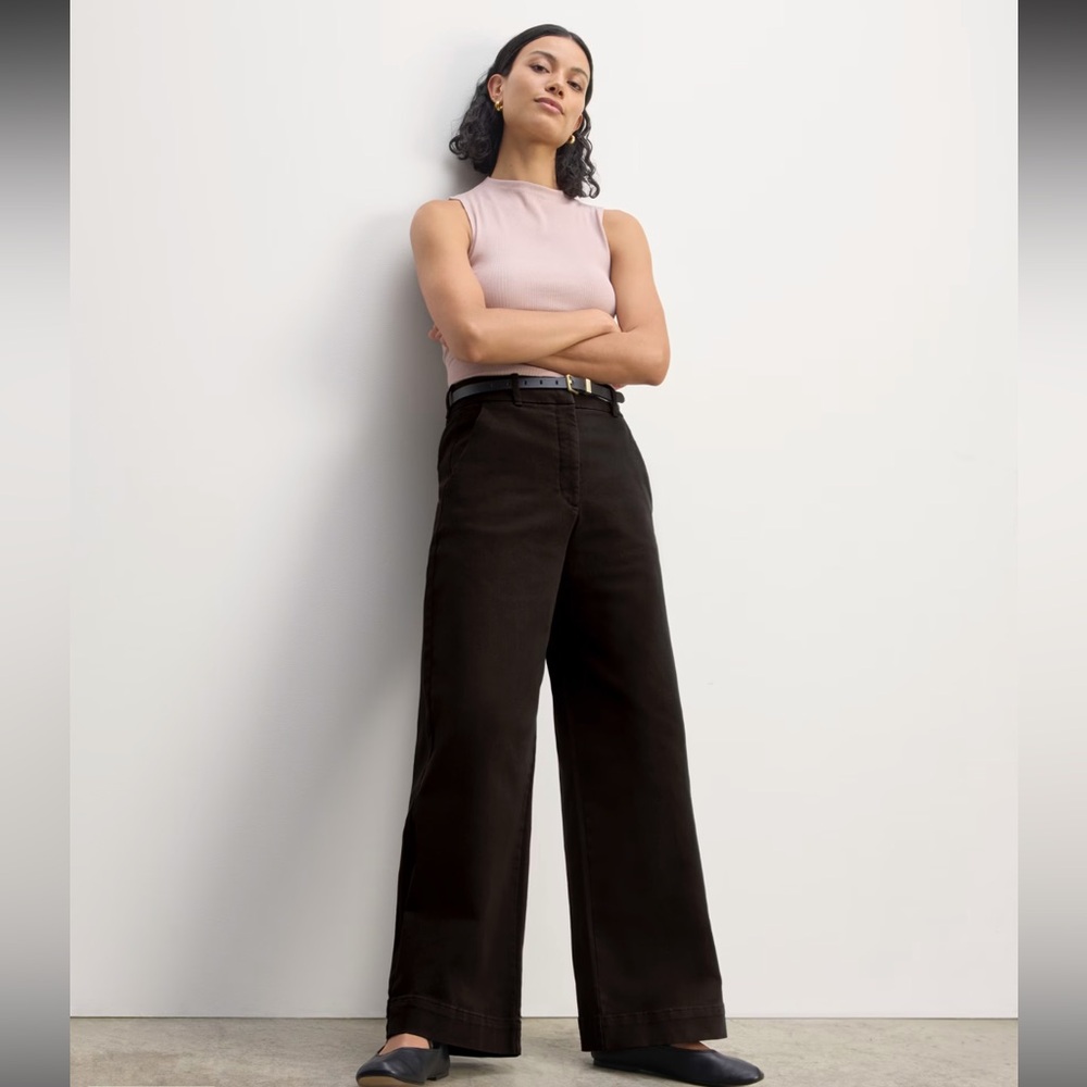 Everlane Wide Leg Crop Trousers | Size 6 - Picture 9 of 12